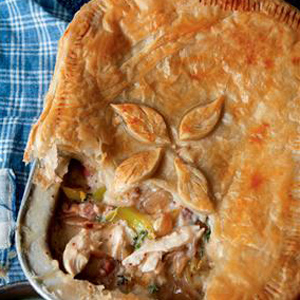 Creamy Chicken, Leek, Bacon and Thyme Pie