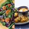 Mozarella Salad and Courgette Fritters